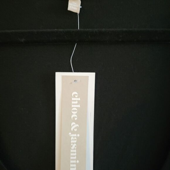 Chloe & Jasmine blouse long sleeve Women's 2X black NWT - Picture 6 of 8